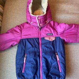 Patagonia Fuchsia and Navy Hooded Jacket